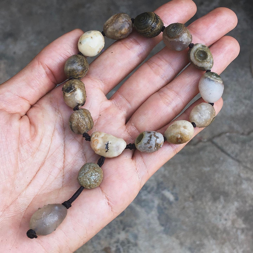 サムネイル： Gobi Agate | 天然原石 綠色 獨眼 眼睛石 戈壁瑪瑙 手鏈