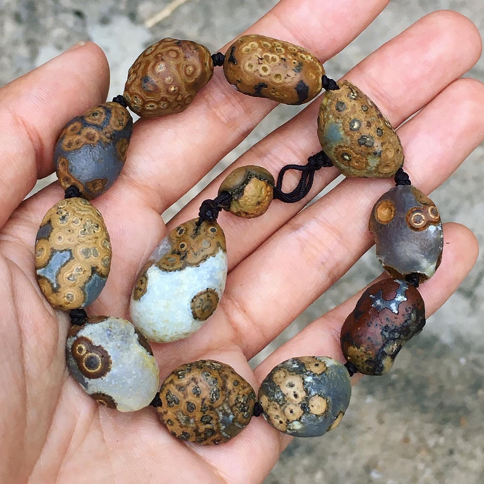 サムネイル： Gobi Agate | 天然原石 金錢眼石 戈壁瑪瑙 手鏈