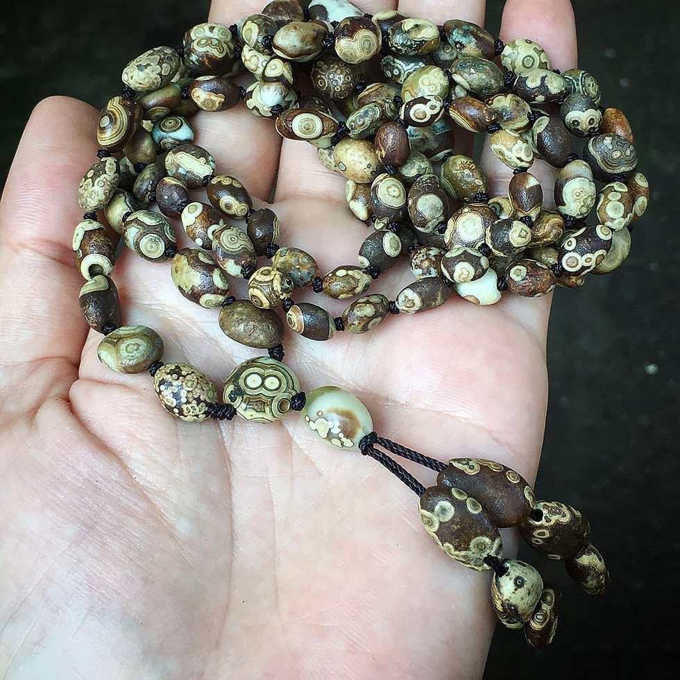 縮圖：Gobi Agate | 雙圈 早期 內蒙 眼睛石 頸鏈