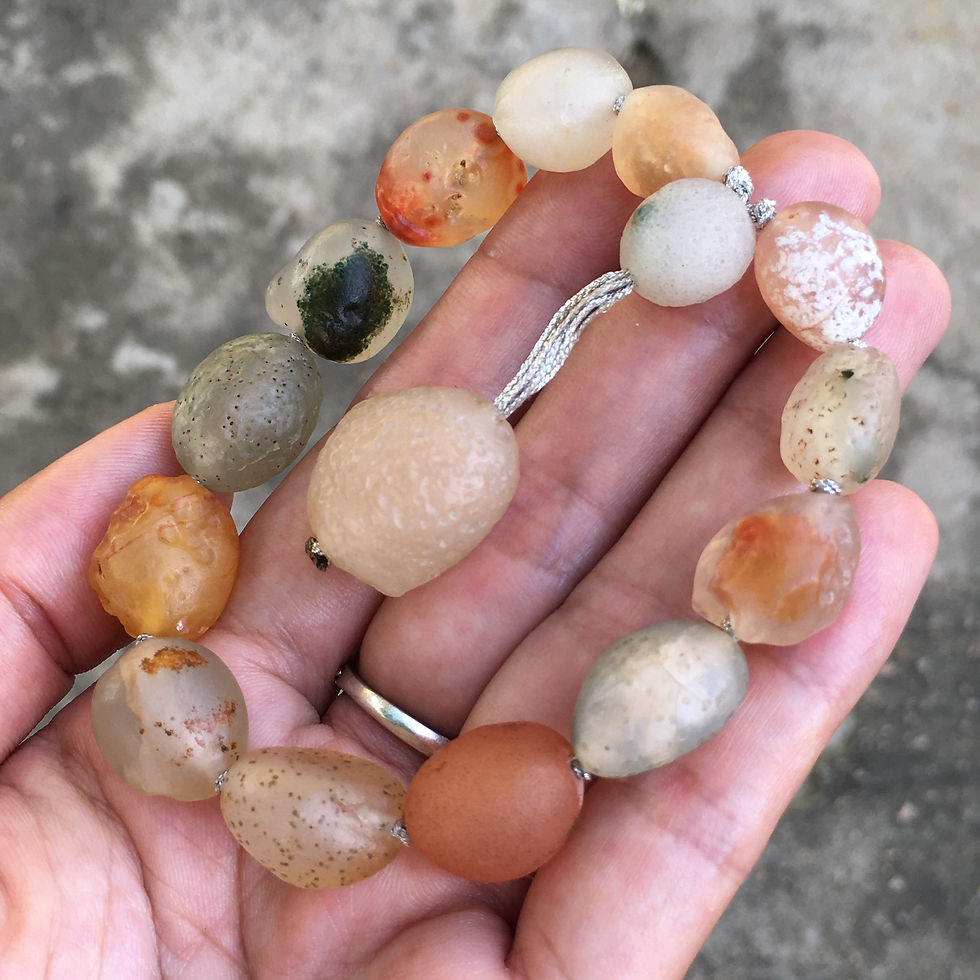 縮圖：Gobi Agate |天然原石 戈壁瑪瑙 春夏 糖果 手鏈 AB