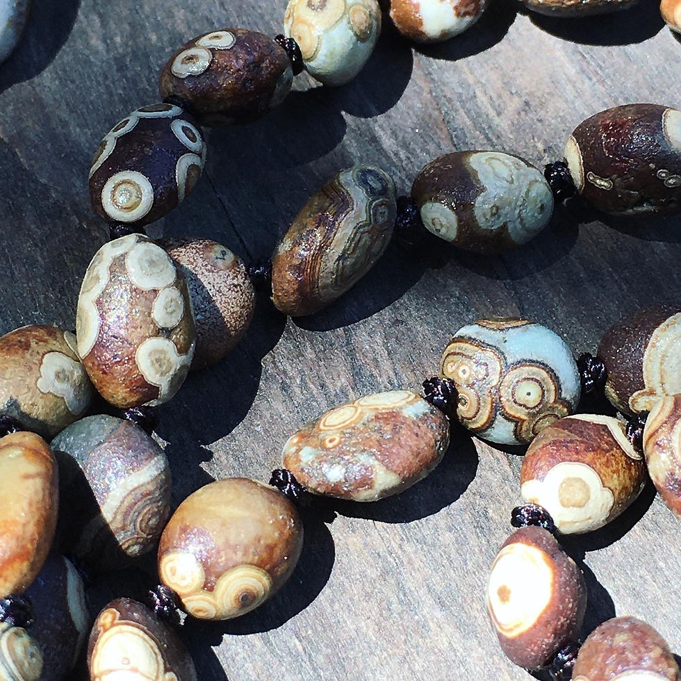 Thumbnail: Gobi Agate | 雙圈 早期 內蒙 眼睛石 頸鏈