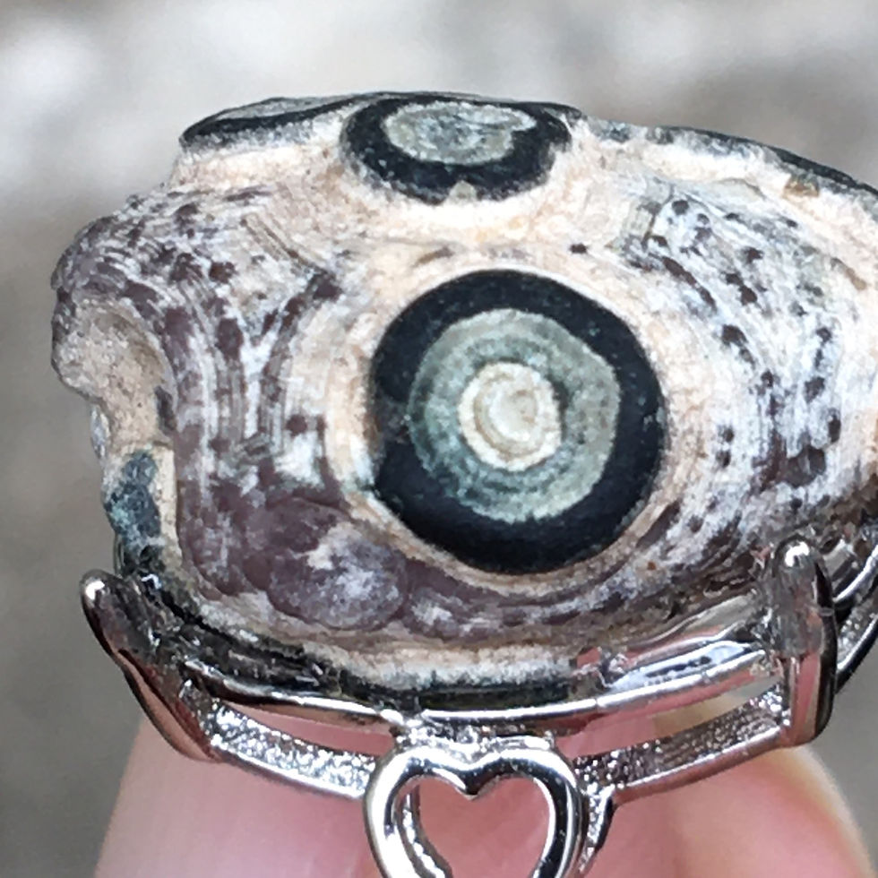 サムネイル： Gobi Agate | 天然原石 綠 眼睛石 蓮花 戈壁石 指環