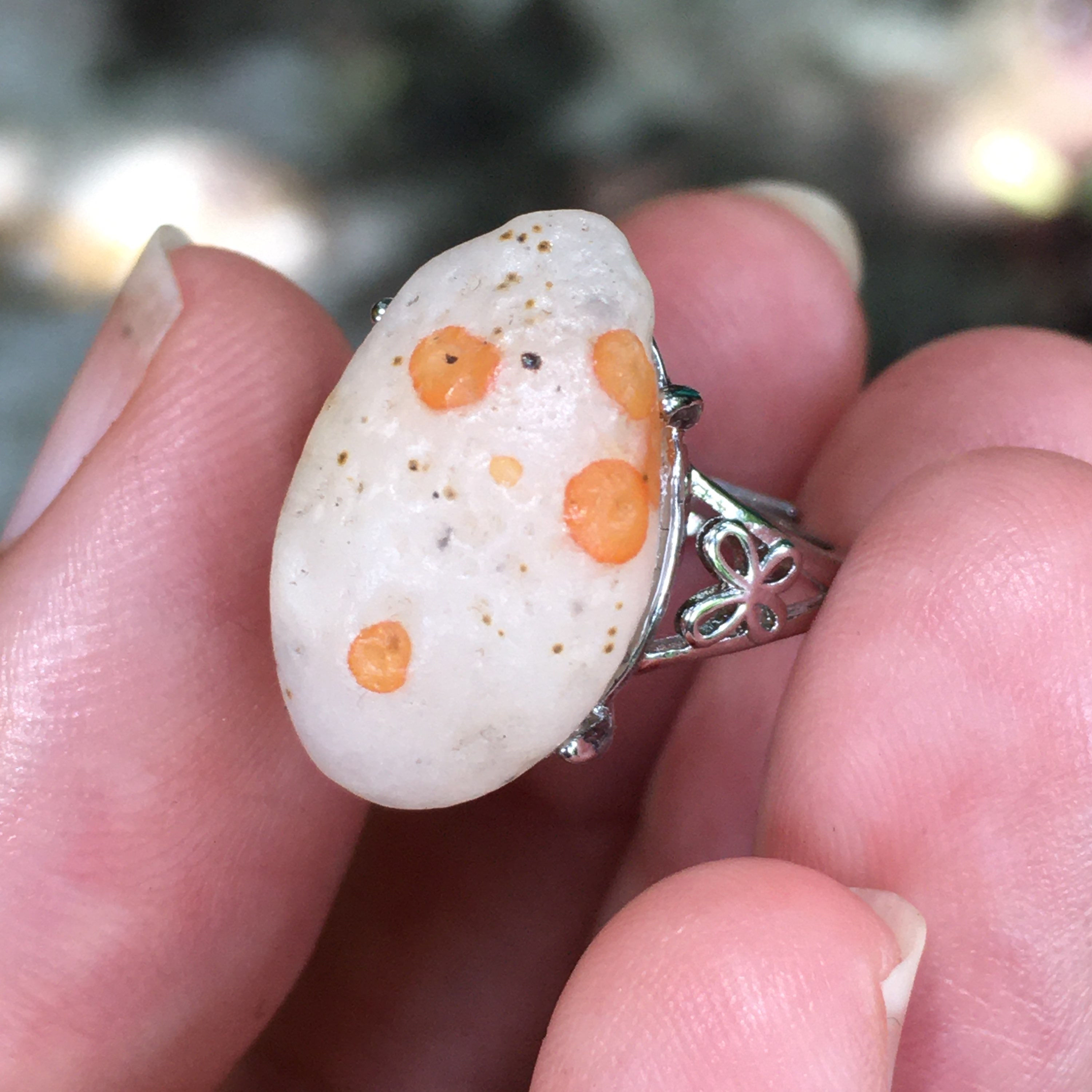 Gobi Agate | 天然原石 戈壁瑪瑙 黃花點 指環