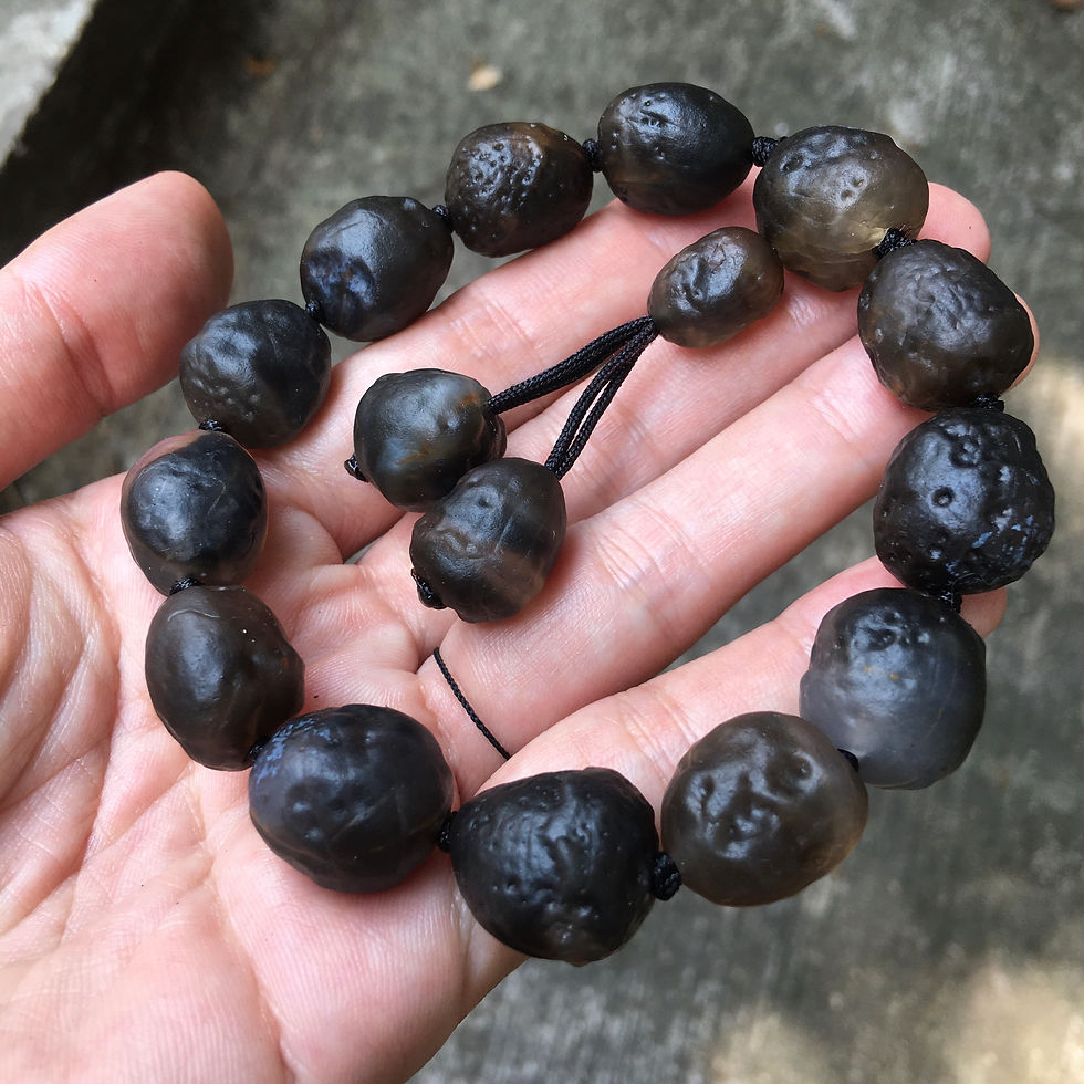 サムネイル： Coming Soon | Gobi Agate | 天然 戈壁原石  墨色瑪瑙 手鏈