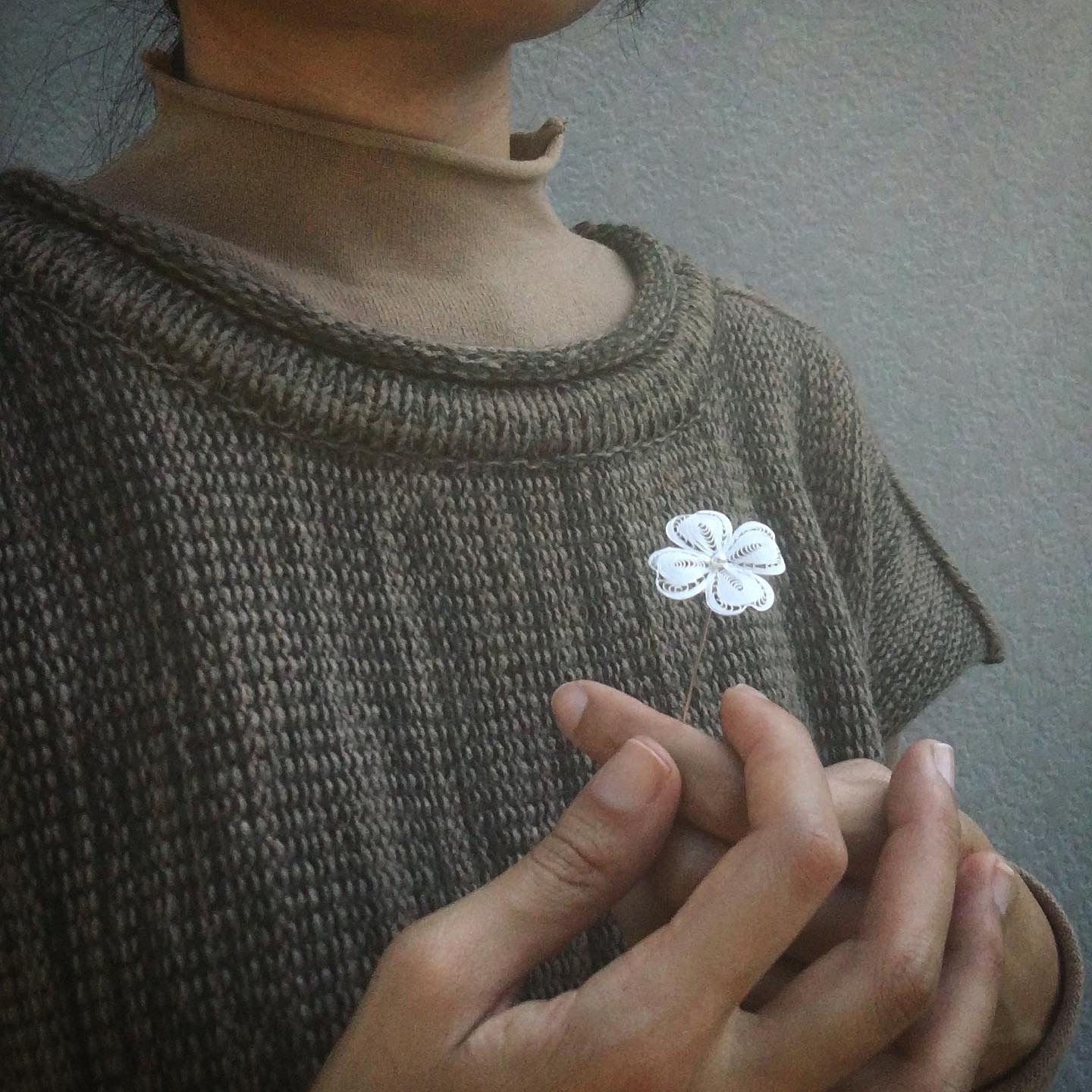 s999 足銀 幸運四葉草 耳鈎 / 胸針 / 飾品 (大尺寸) 單只