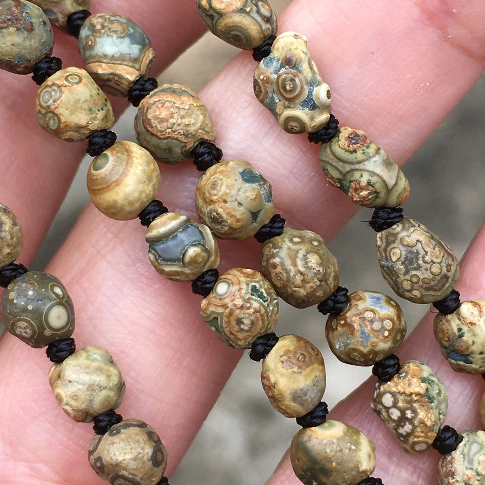 サムネイル： Gobi Agate | 天然原石 戈壁瑪瑙 卓資山 眼睛石 頸鏈