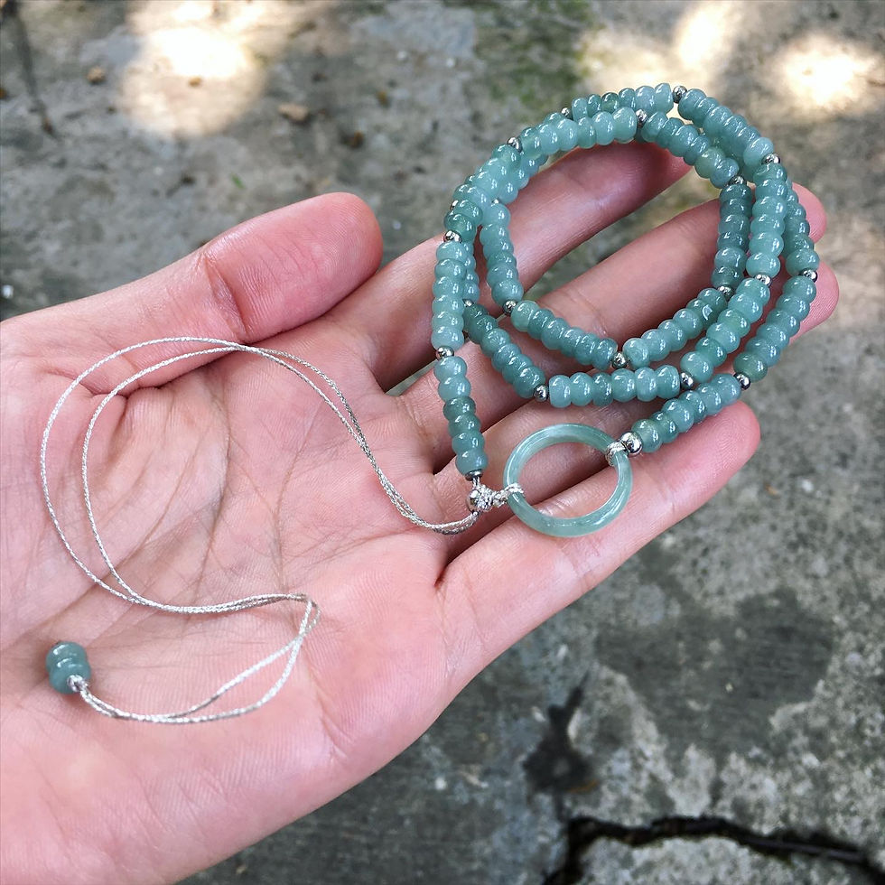 サムネイル： Jade | 3ways 藍調 翡翠 環扣 頸鏈