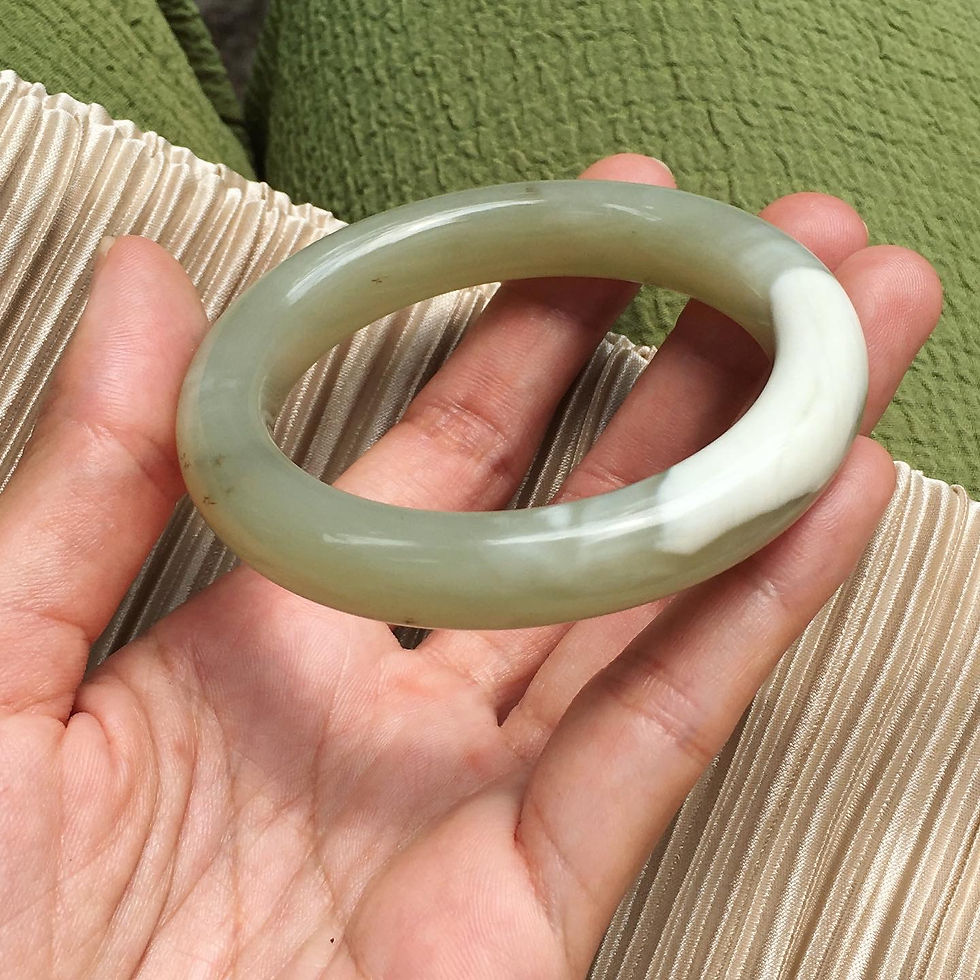 縮圖：Jade | 奶蓋綠茶 桂花 手鐲 56.5