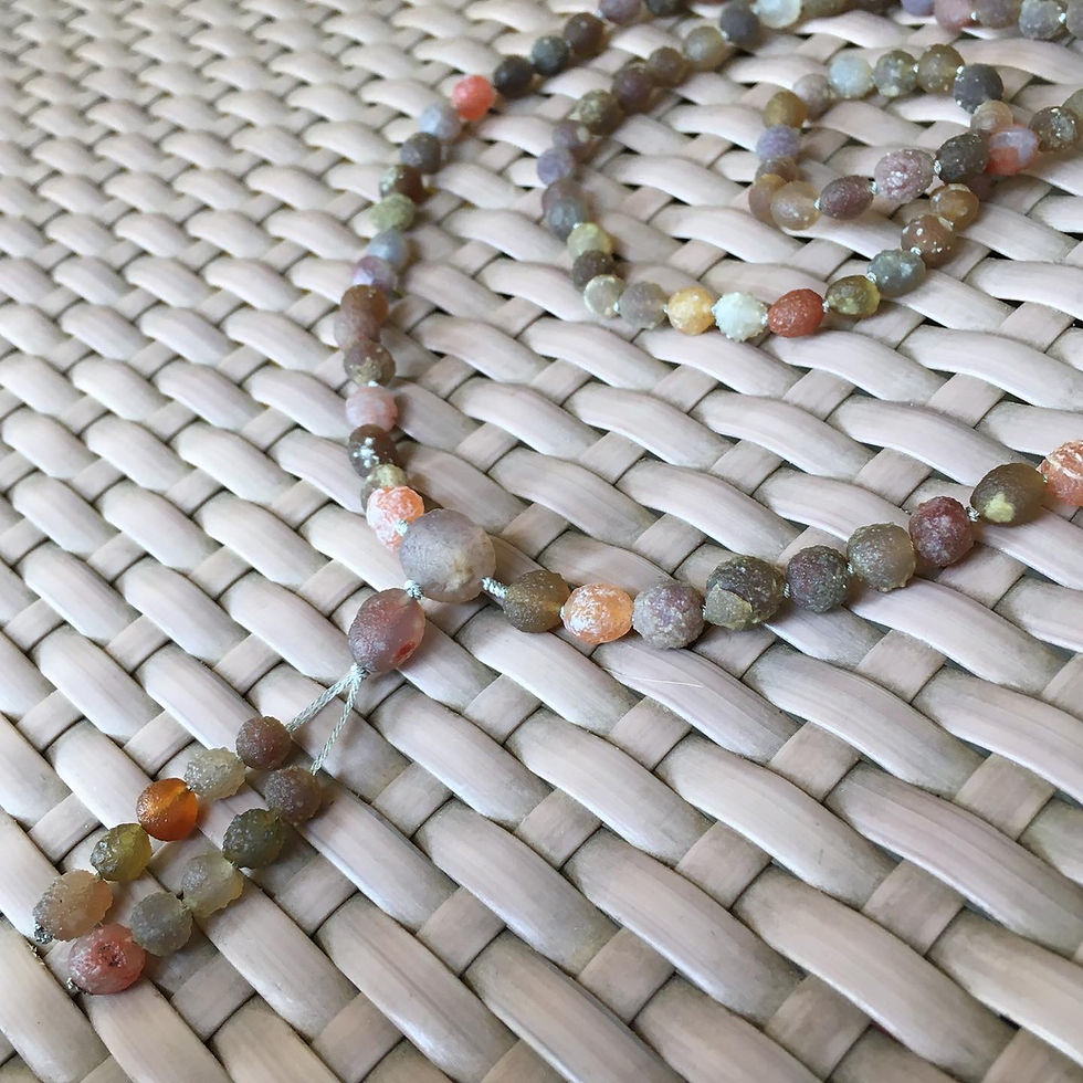 サムネイル： Gobi Agate | 天然原石 戈壁瑪瑙 冬雪 葡萄乾 淖毛湖 頸鏈