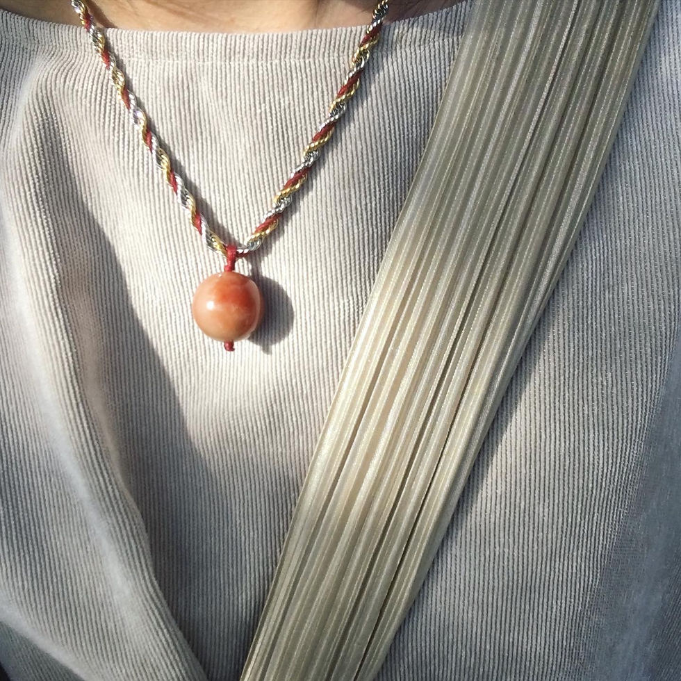 Thumbnail: Jade | 御守 地表籽料 金絲玉 紅 頸鏈
