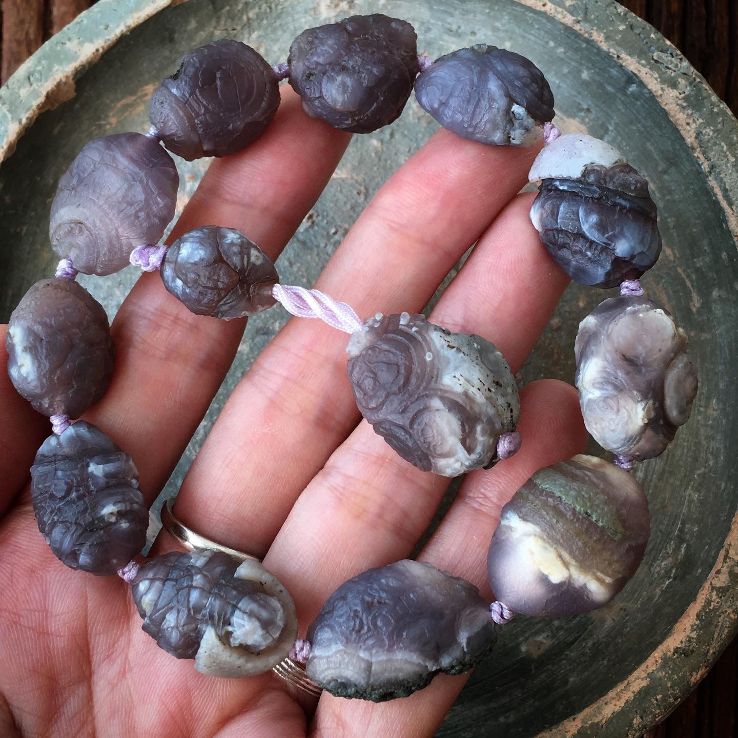 Gobi Agate | 天然原石 紫眼石 戈壁瑪瑙 手鏈