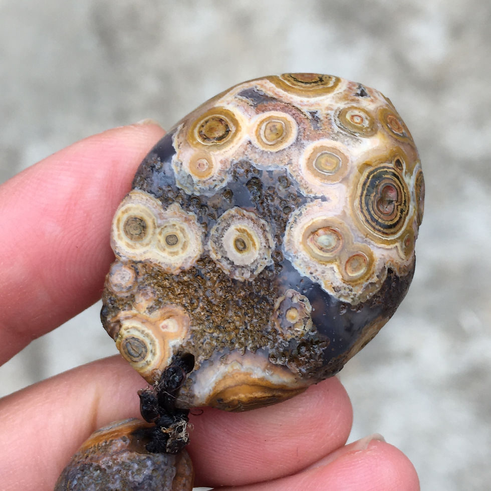 Gobi Agate | 天然原石 彩 草花眼石 戈壁石 頸鏈