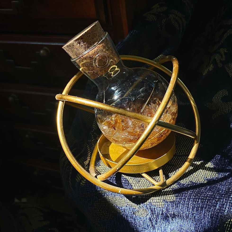 サムネイル： Honey Calcite | 惑星 琥珀方解石 螢光 磷光 魔法瓶