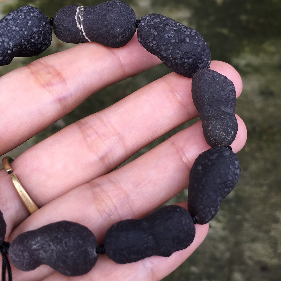 縮圖：Gobi Agate | 天然原石 戈壁瑪瑙 花生型 紫羅蘭 手鏈