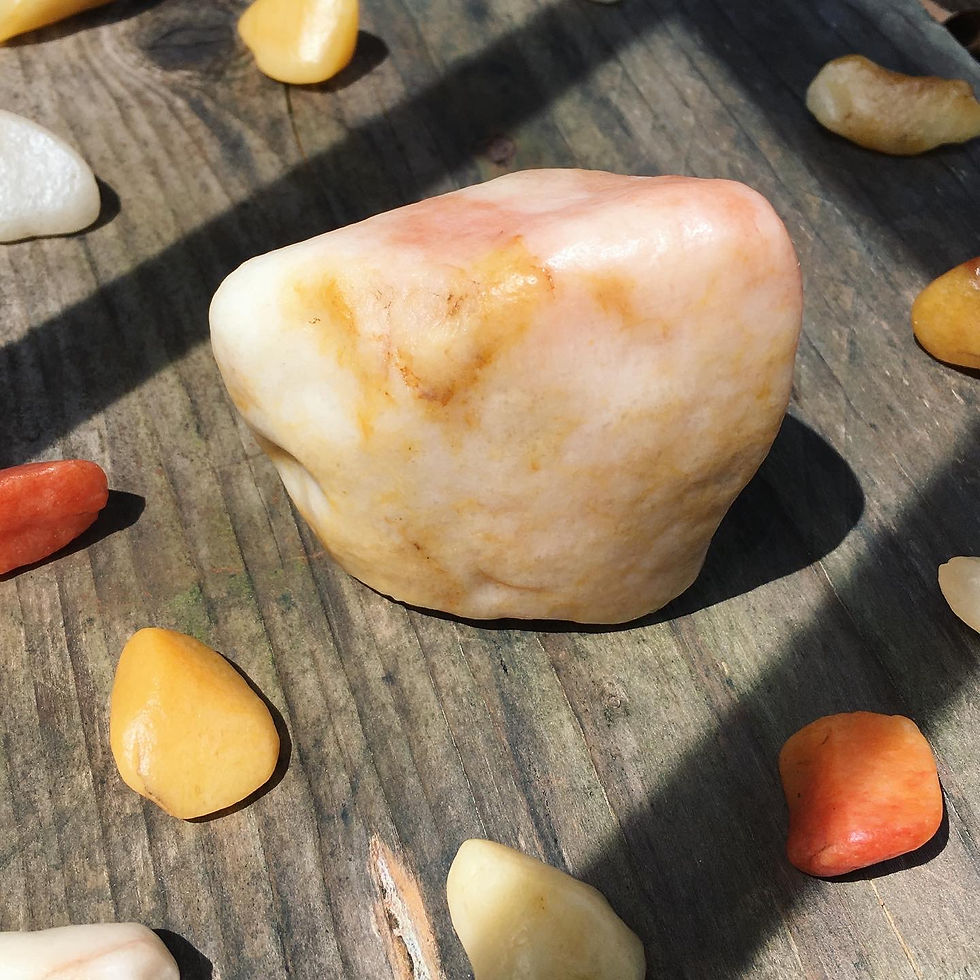 サムネイル： Jade | 天然石 地表 籽料 粉色 金絲玉 擺件 標本