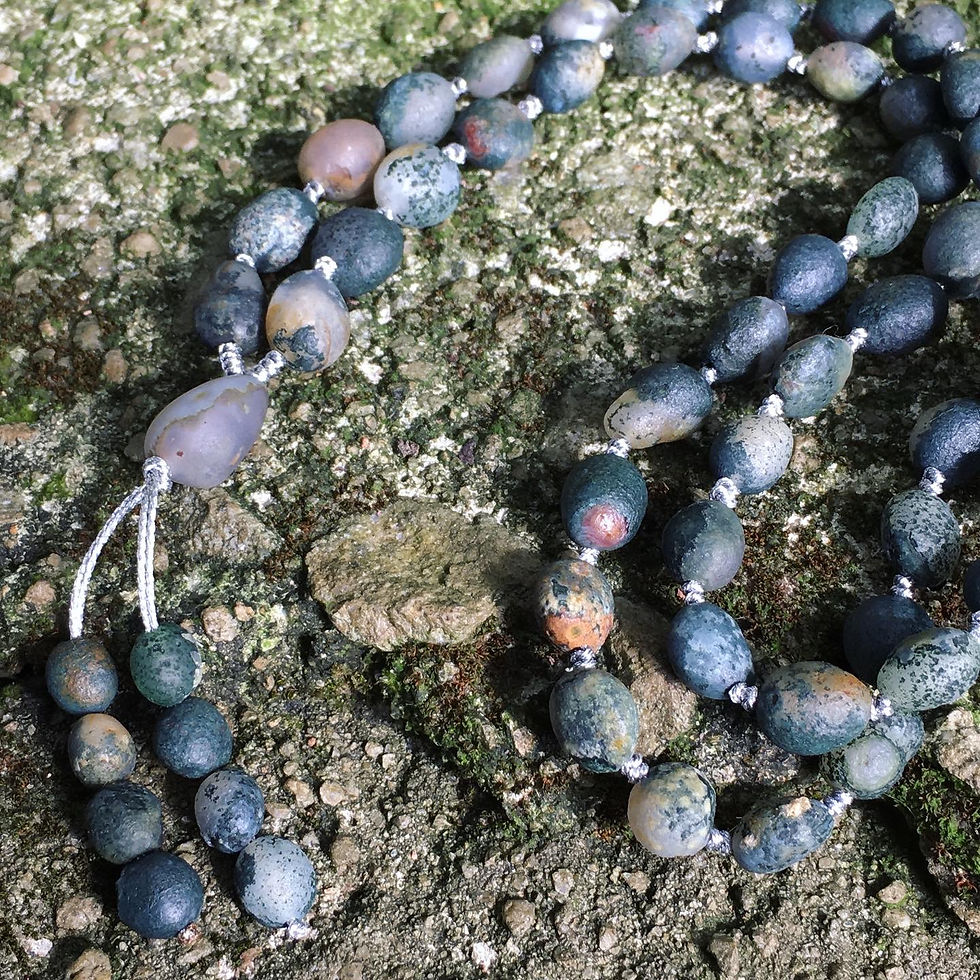 Thumbnail: Gobi Agate | 戈壁瑪瑙 草花 眼睛石 頸鏈