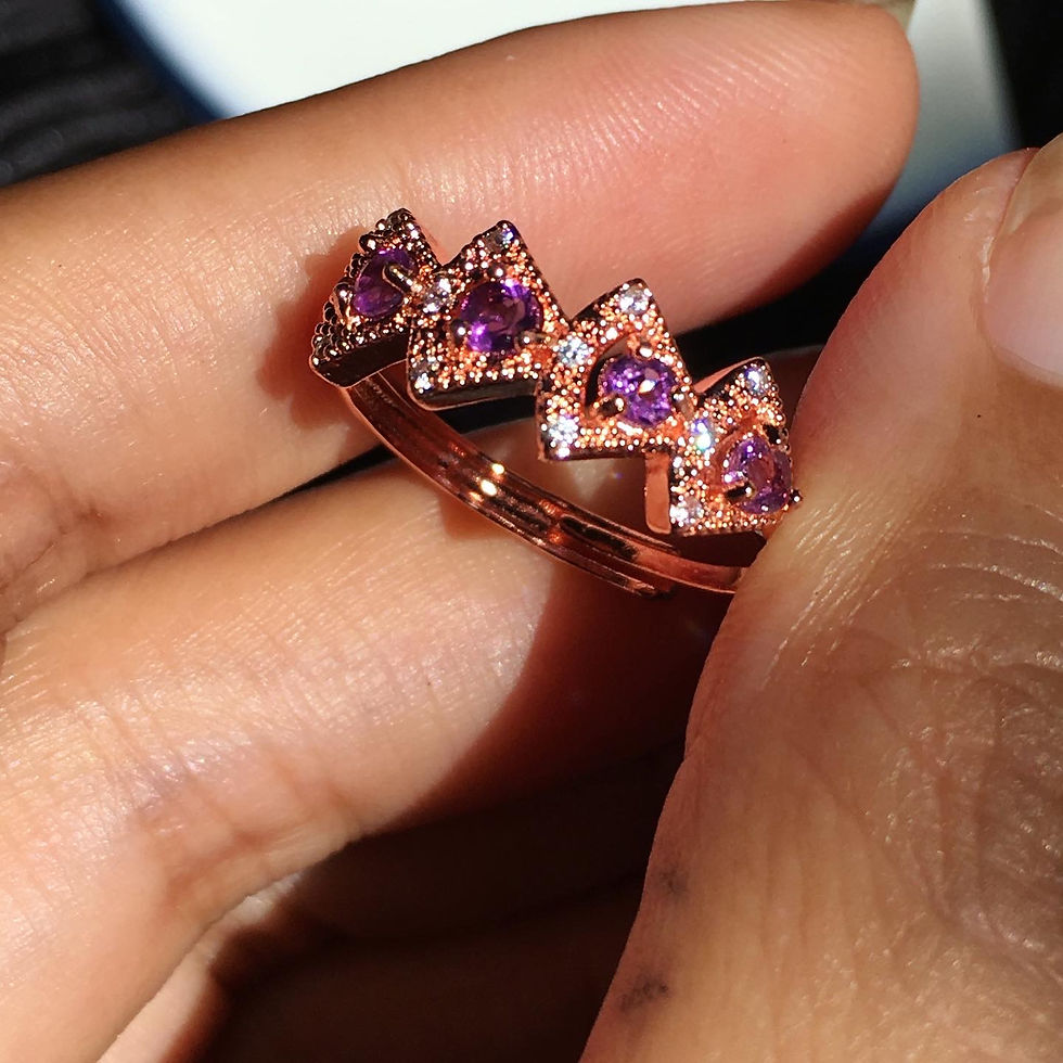 Thumbnail:  Amethyst | 日式 扇舞 烏拉圭 帝皇 紫水晶 指環