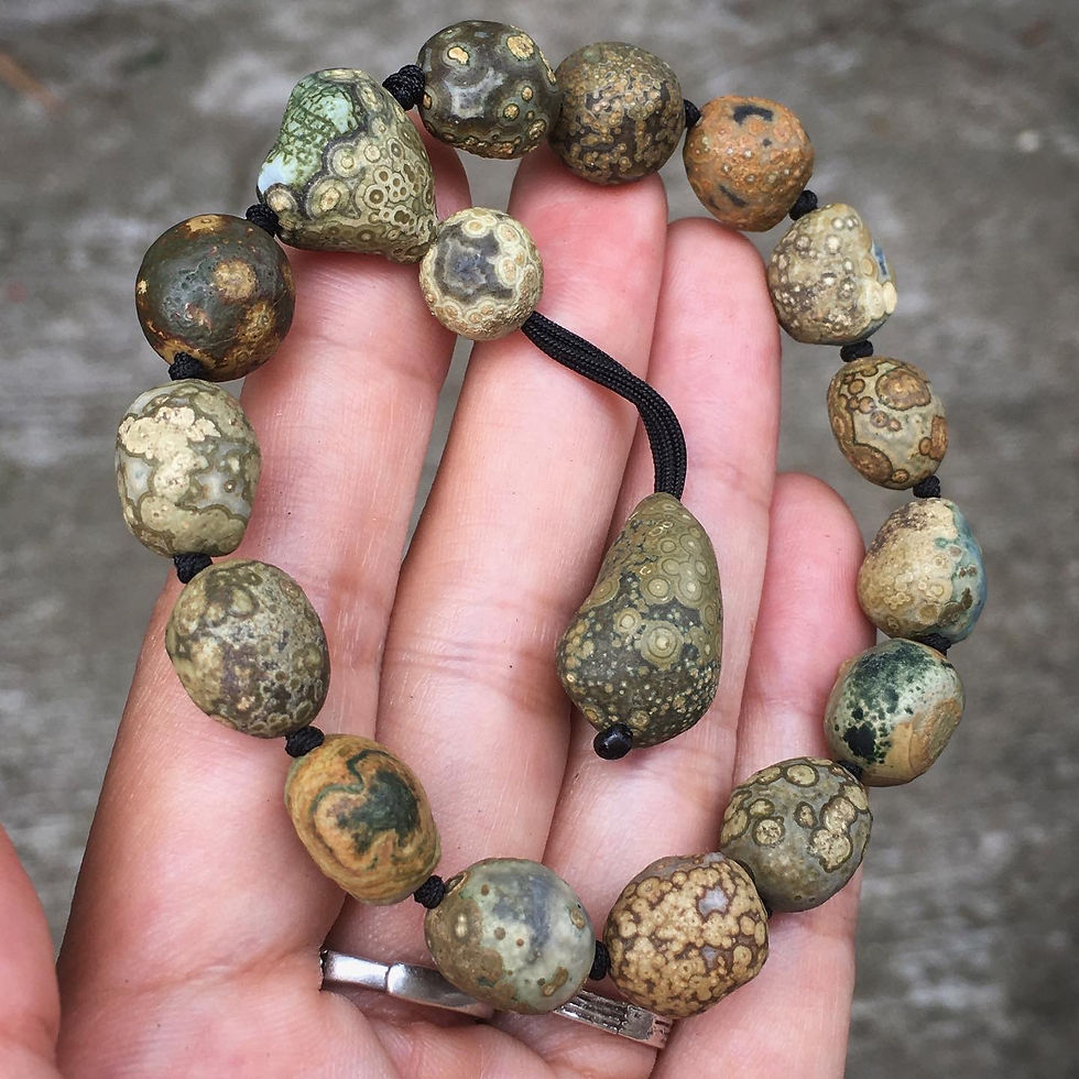 サムネイル： Gobi Agate | 1.1 天然原石 戈壁石 卓資山 眼石 手鏈