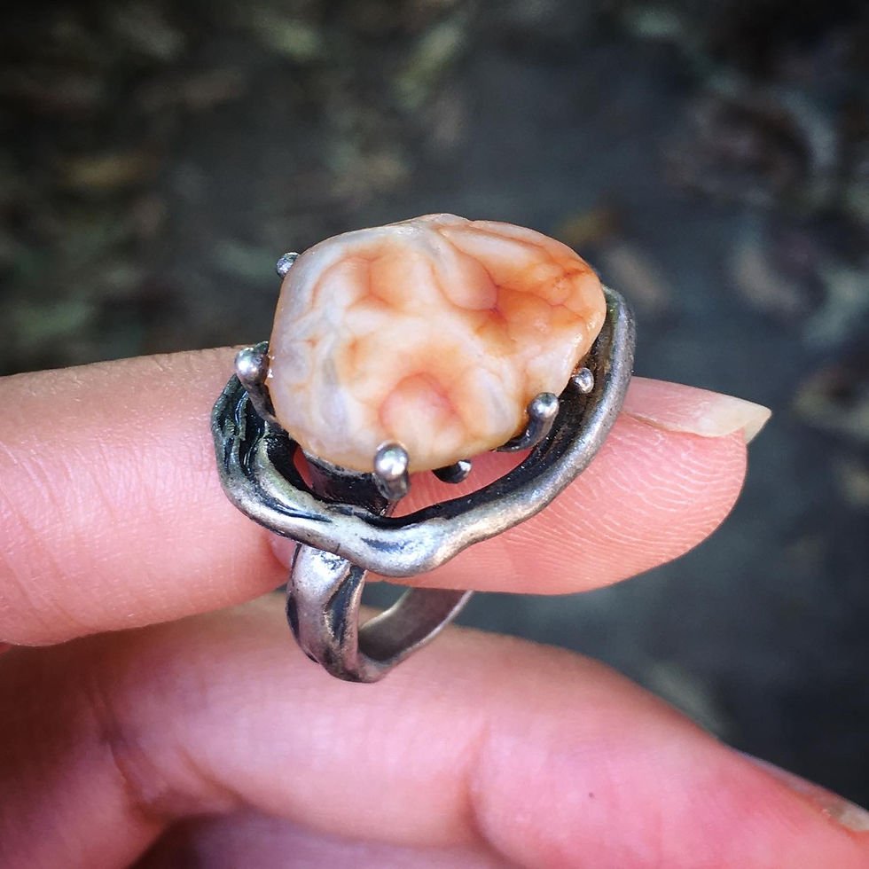 サムネイル： Gobi Agate | 天然原石 戈壁瑪瑙 血脈 指環
