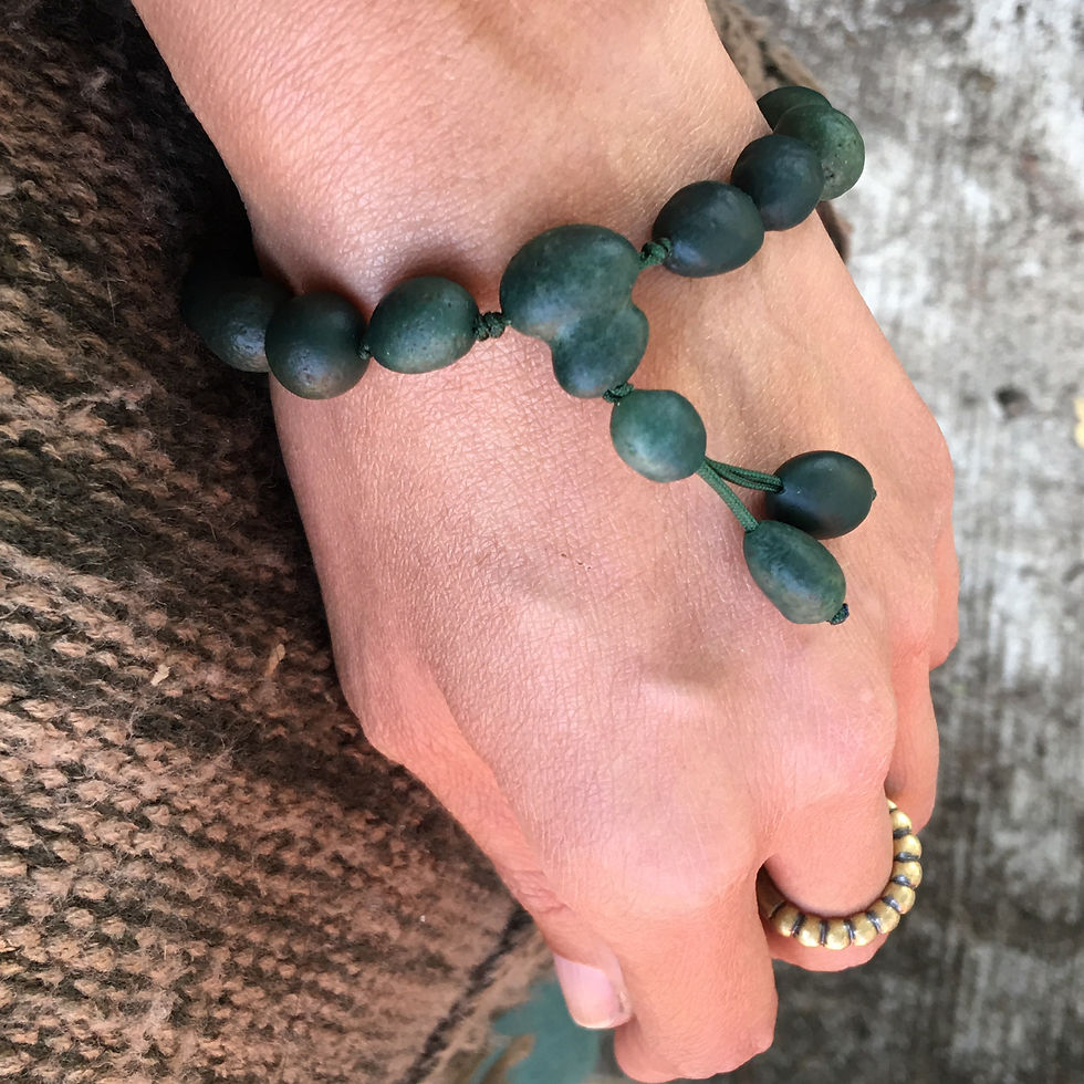 縮圖：Coming Sonn | Gobi Agate | 天然原石 戈壁瑪瑙 綠豆豆 手鏈