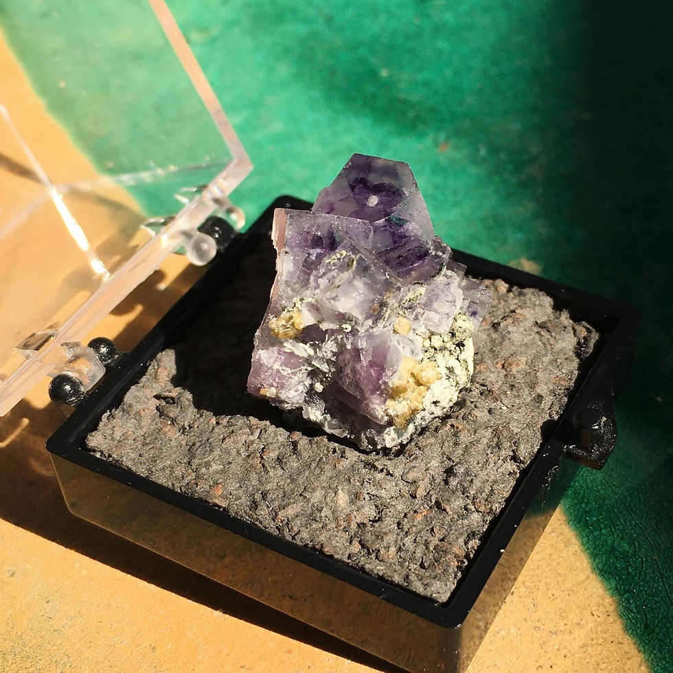 Thumbnail: Fluorite , Inner Mongolia | 內包裹 窗框 紫螢石 標本