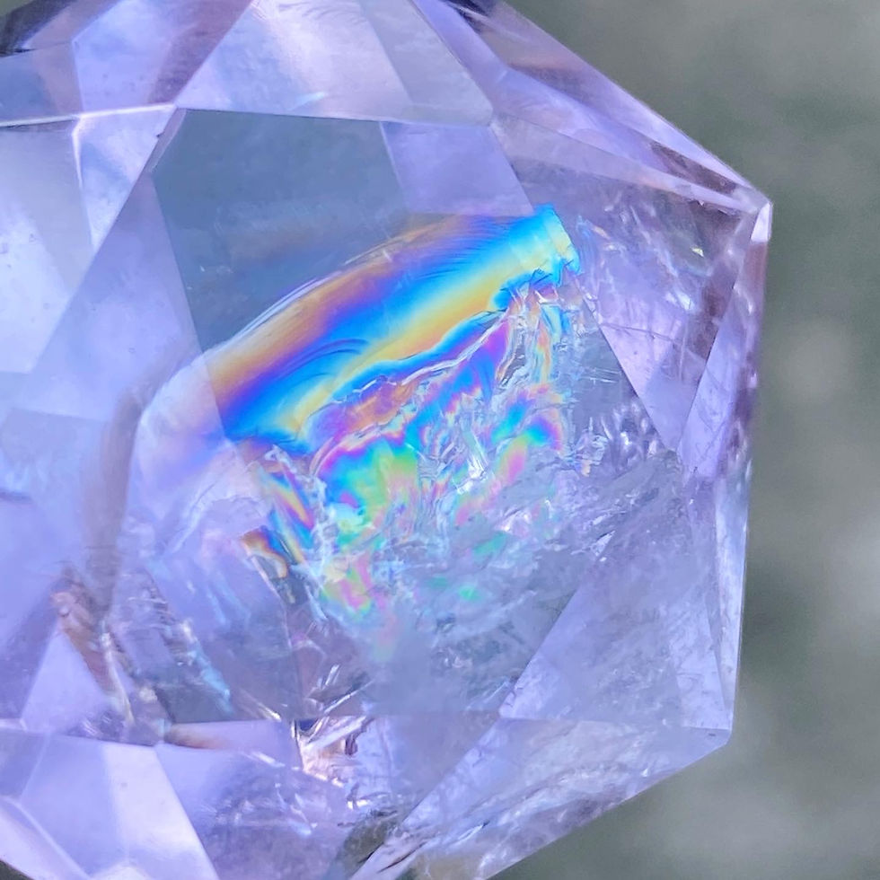 サムネイル： Rainbow in Amethyst | 薰衣草 彩虹 紫水晶 頸鏈 6T22