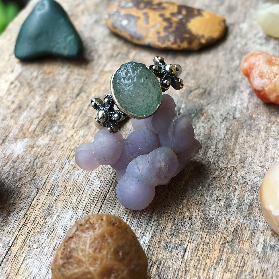 Thumbnail: Gobi Agate | 戈壁 綠瑪瑙 原石 指環