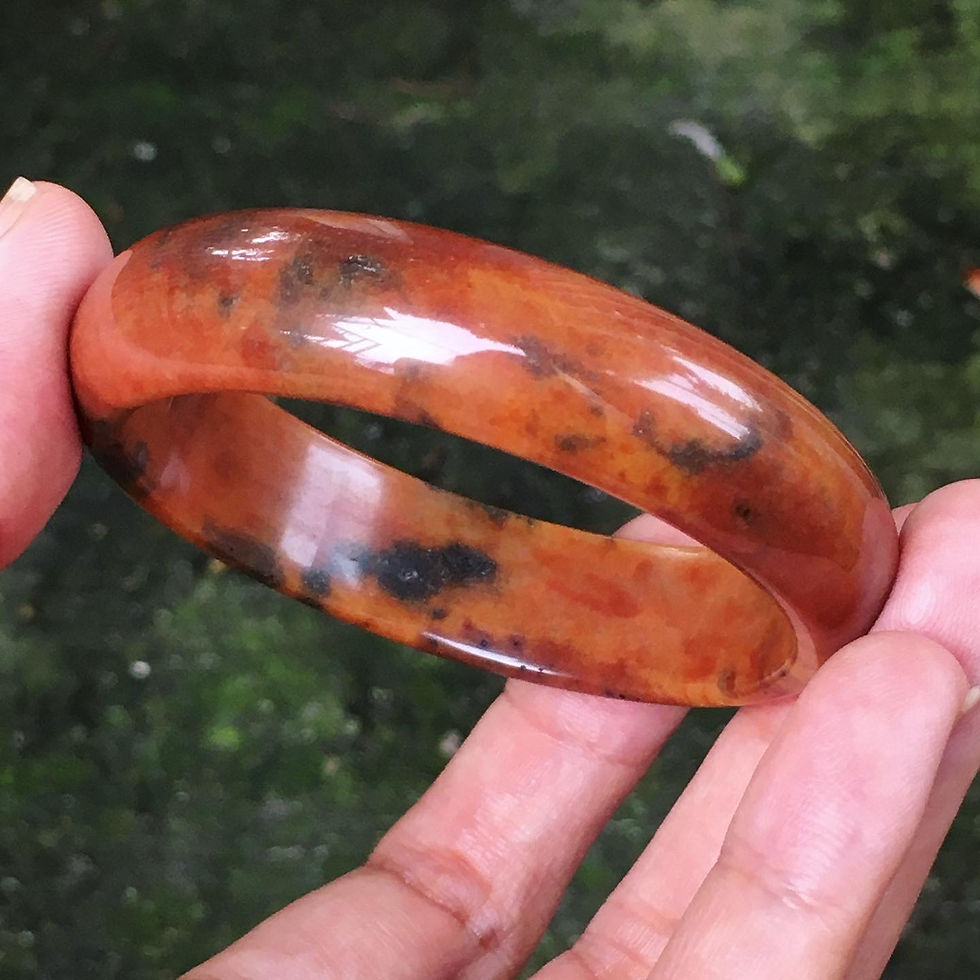 サムネイル： Jade | 地表籽料 重彩 灰紅料 手鐲 56