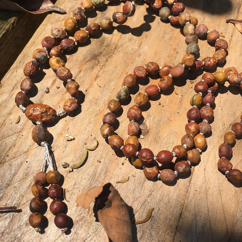 縮圖：Gobi Agate | 戈壁瑪瑙 唐三彩 眼睛石 頸鏈