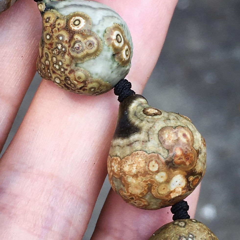 縮圖：Gobi Agate | 1.15-1.6 天然原石 戈壁石 卓資山 眼石 手鏈