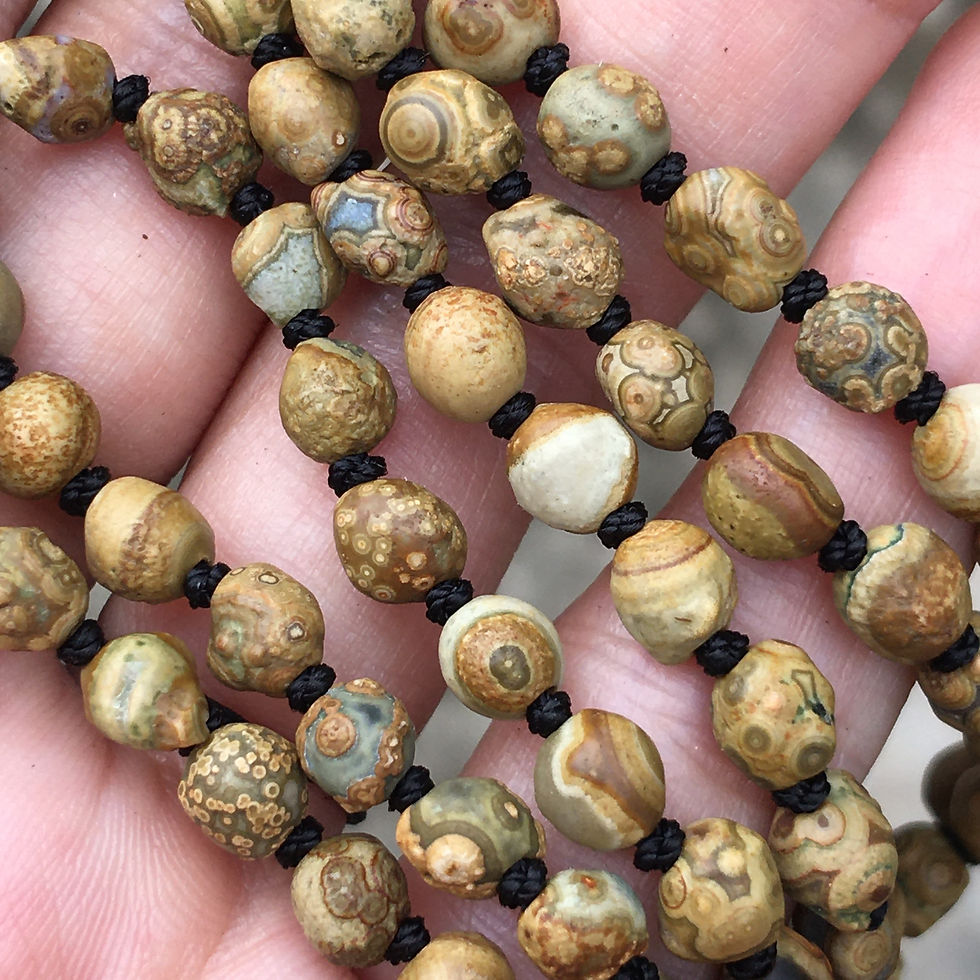 縮圖：Gobi Agate | 天然原石 戈壁瑪瑙 眼睛石 蒙天珠 頸鏈 1