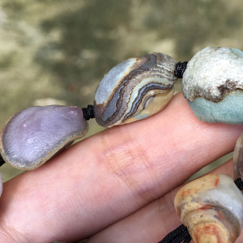 サムネイル： Gobi Agate | 1.4-1.6cm 天然原石 戈壁瑪瑙 彩獨眼 手鏈 AB