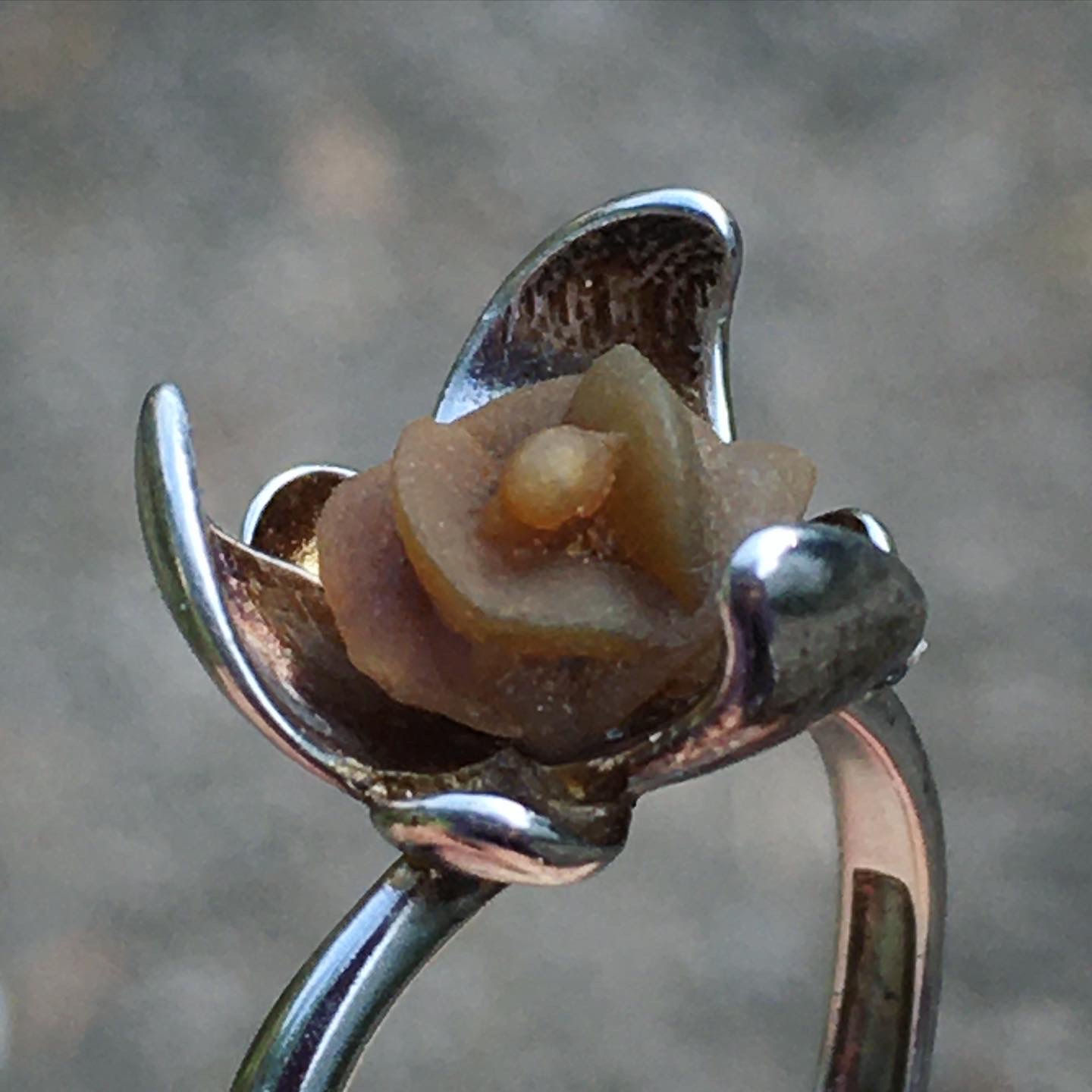 Gobi Agate | 天然石 原石 戈壁石 立體 花脈 小花 指環