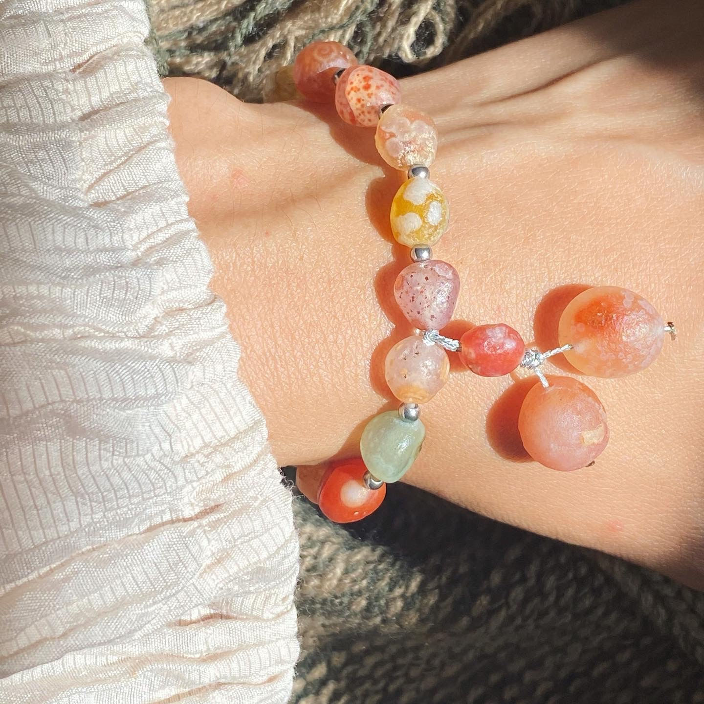 Gobi Agate | 精品 戈壁 瑪瑙 彩 花眼 手鏈