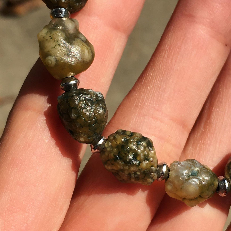 サムネイル： Coming Soon | Gobi Agate | 天然原石 綠色 魚子 戈壁瑪瑙 手鏈