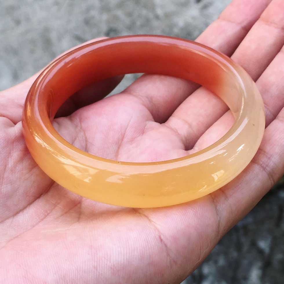 縮圖：Jade | 三色 金絲玉 礦料 手鐲 57.7