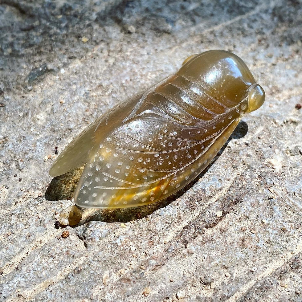 縮圖：工匠雕刻 蟬 瑪瑙
