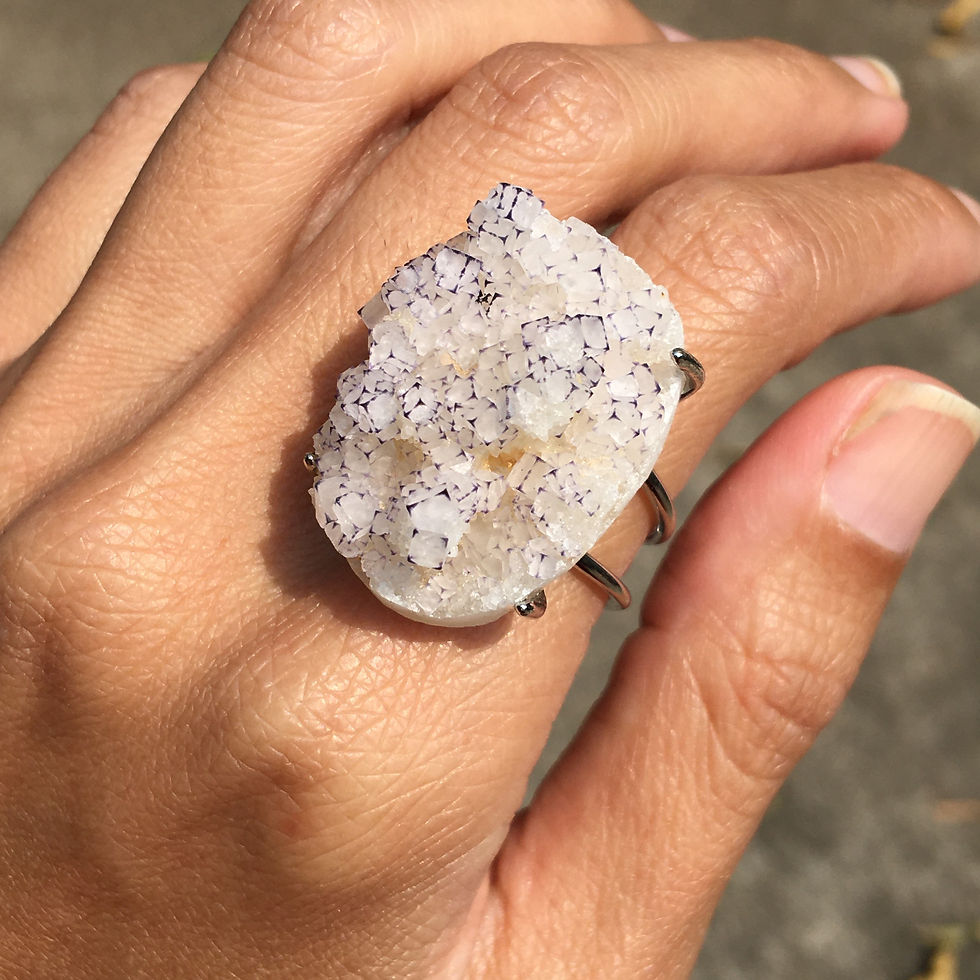 Thumbnail: Fluorite | 天然 礦物 原石 標本 水晶 二維瑪 螢石 指環