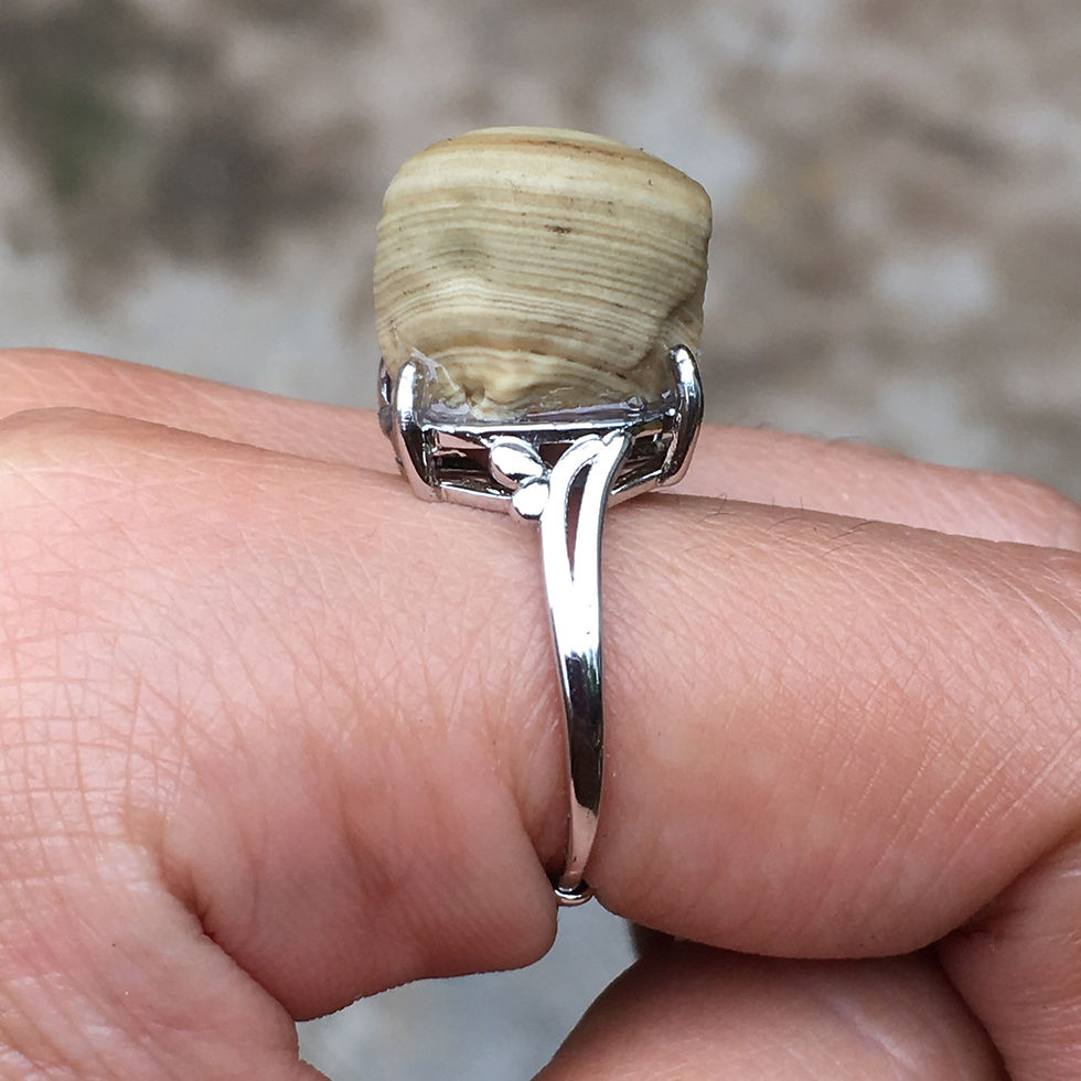 縮圖：Gobi Agate | 天然原石 戈壁石 千層台 指環