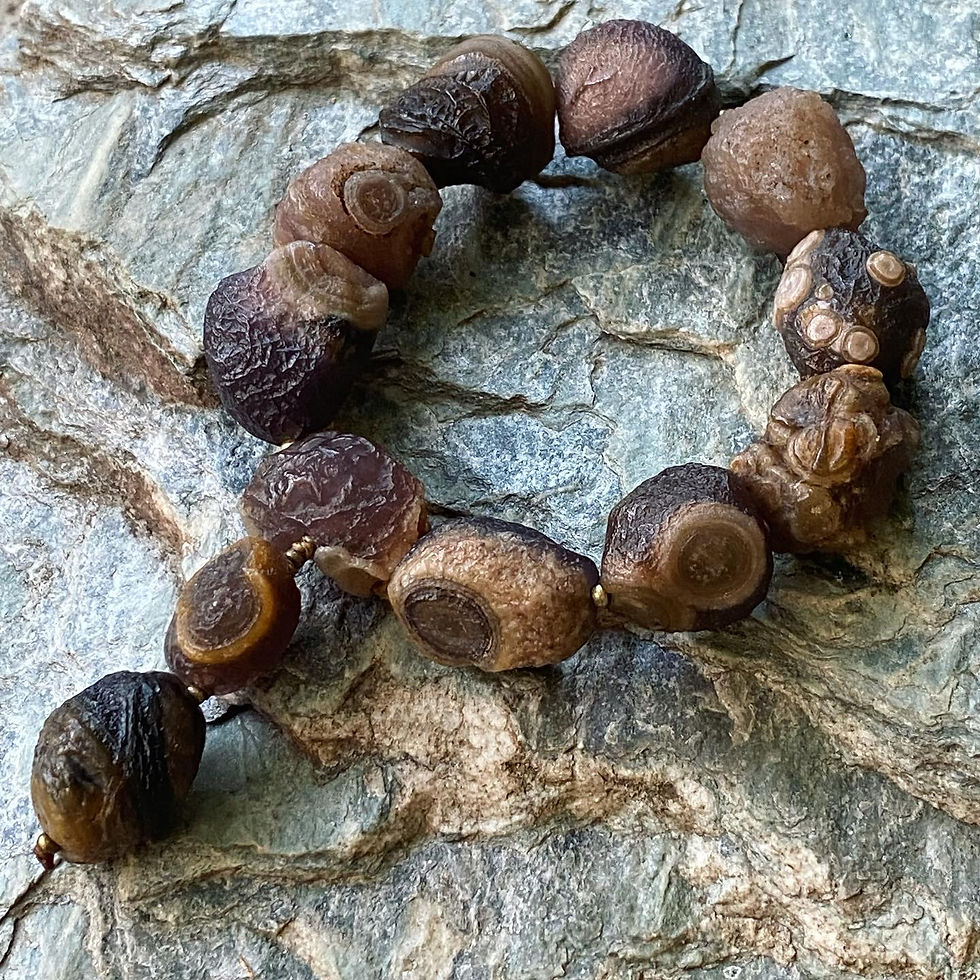 サムネイル： Gobi Agate | 戈壁 瑪瑙 紫羅蘭 大獨眼 眼睛石 手鏈 GB01