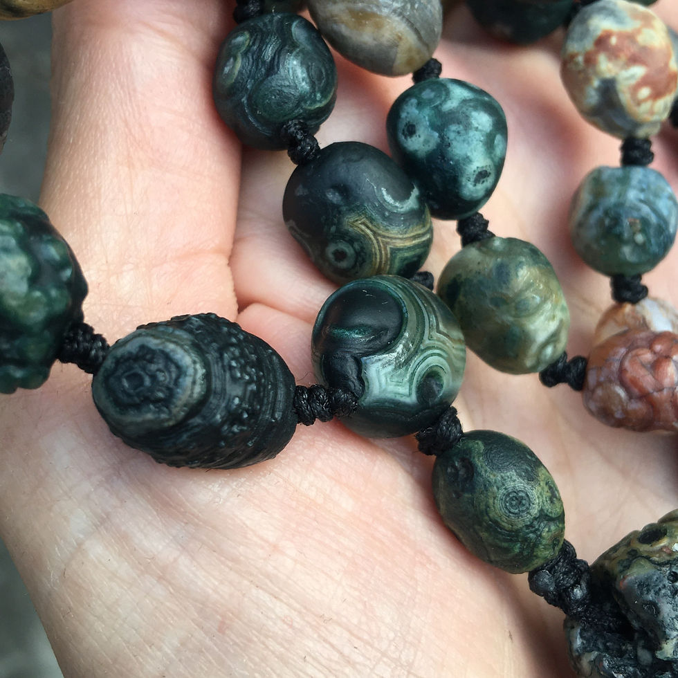 サムネイル： Coming Soon | Gobi Agate | 天然原石 戈壁石 綠眼 頸鏈