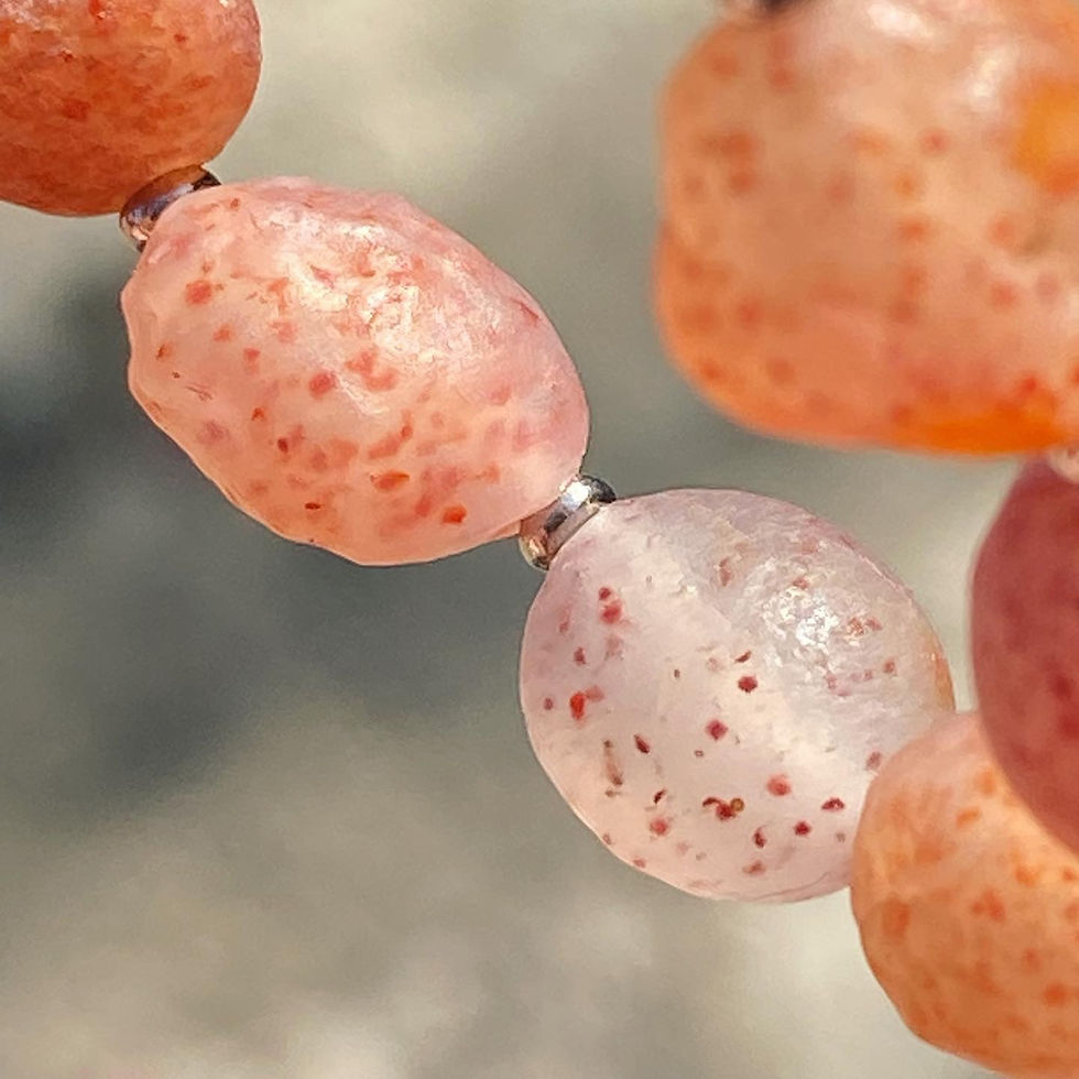 縮圖：Gobi Agate | 戈壁 瑪瑙  草莓點 紅點 手鏈