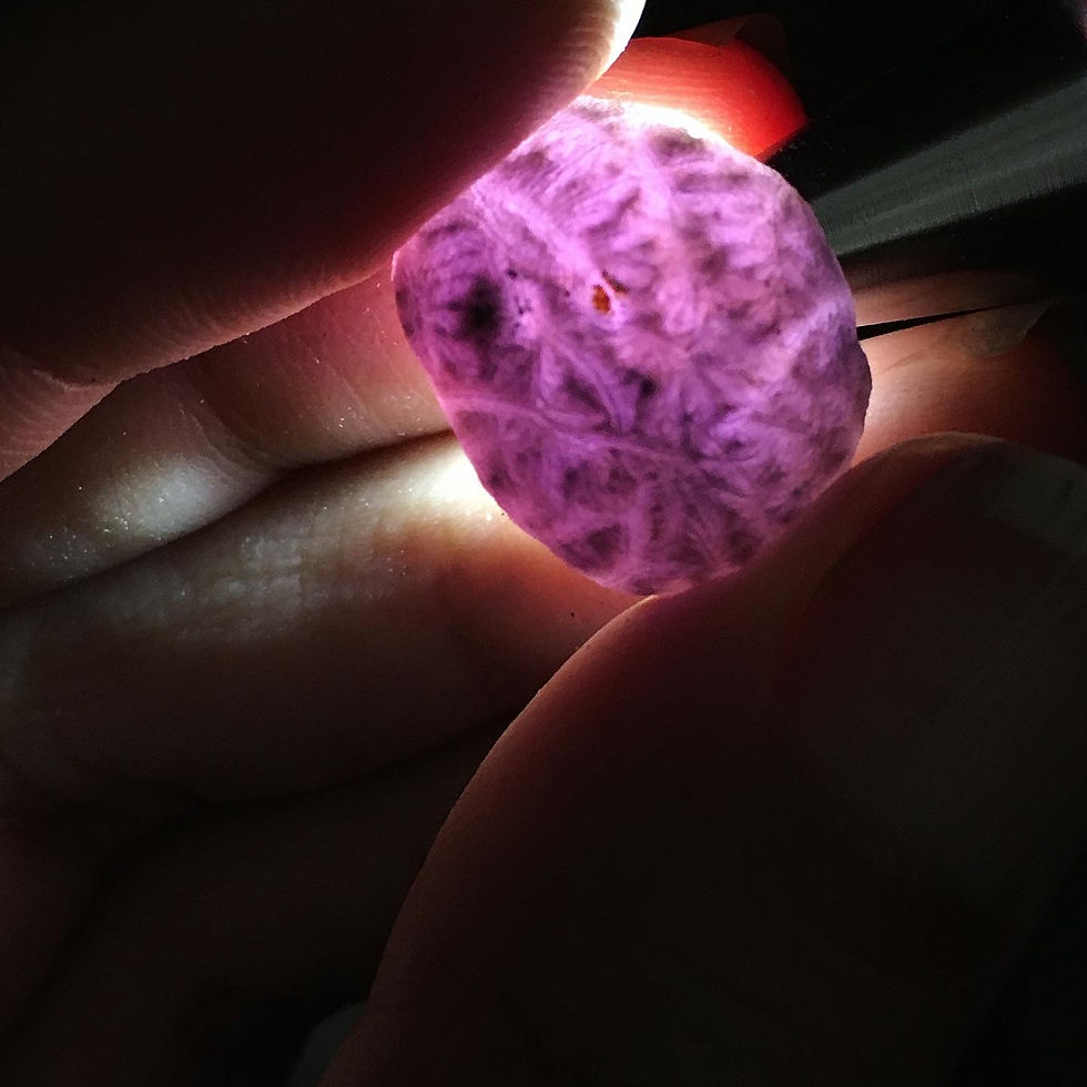 縮圖：Gobi Agate | 天然石 戈壁瑪瑙 紫羅蘭 筋脈 標本 VP01