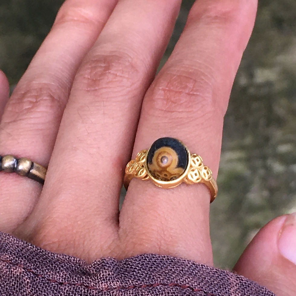 縮圖：Gobi Agate | 天然原石 戈壁石 眼睛石 錢幣山 指環