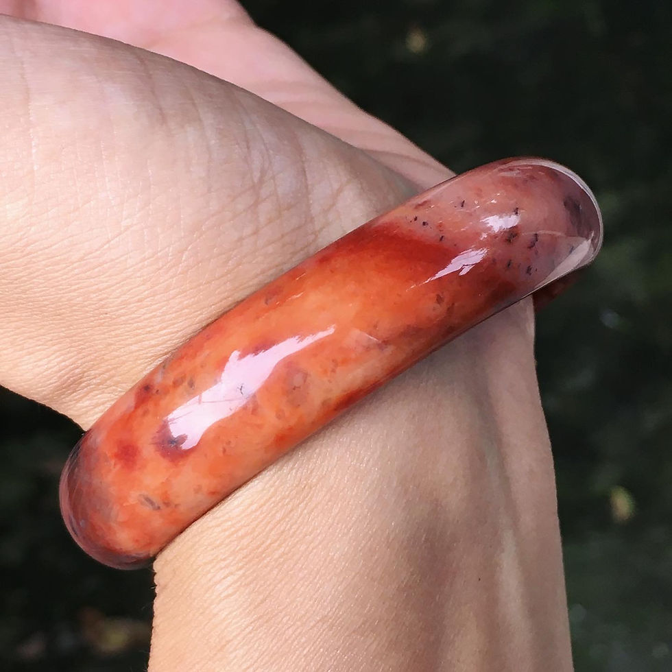 サムネイル： Jade | 地表籽料 紅線 野莓乳酪 手鐲 56