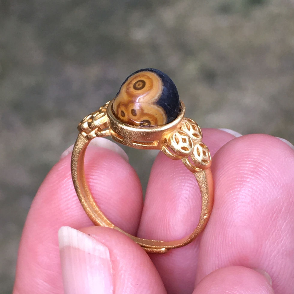 サムネイル： Gobi Agate | 天然原石 戈壁石 眼睛石 錢幣山 指環