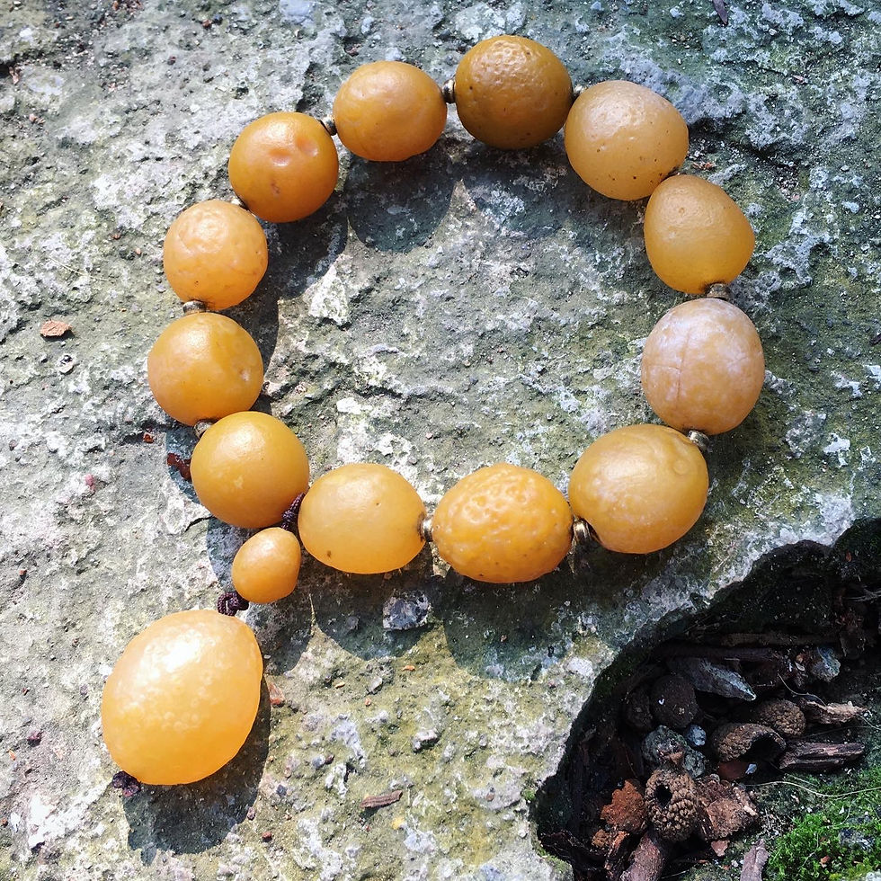 縮圖：Gobi Agate | 天然原石 雞油黃 帶皮 戈壁瑪瑙 手鏈 1
