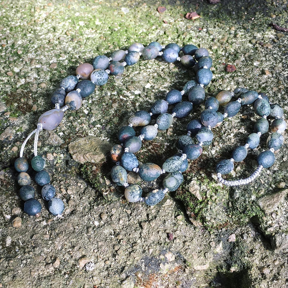 Thumbnail: Gobi Agate | 戈壁瑪瑙 草花 眼睛石 頸鏈