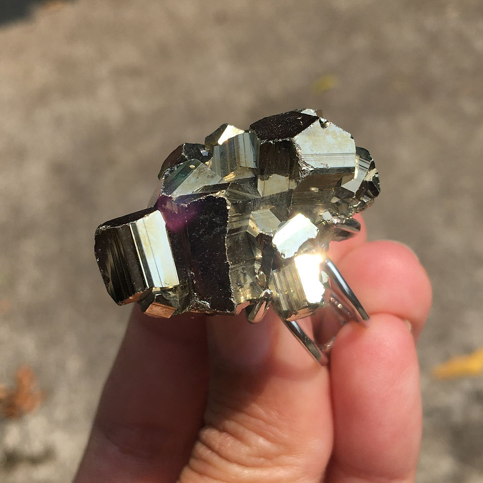 Thumbnail: Chalcopyrite | 天然 礦物 原石 標本 水晶 黃銅礦 指環
