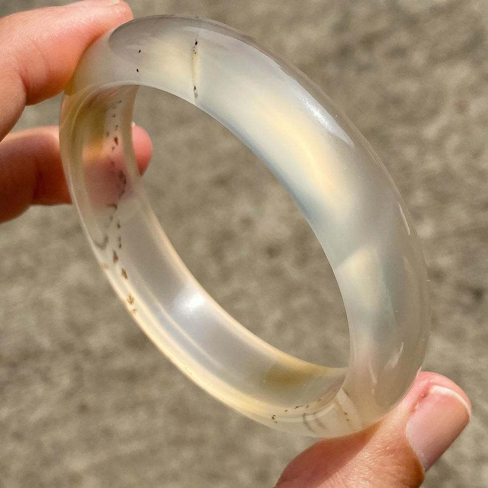 サムネイル： 工匠精挑 春色 天然石 飄花 瑪瑙 手鐲 57